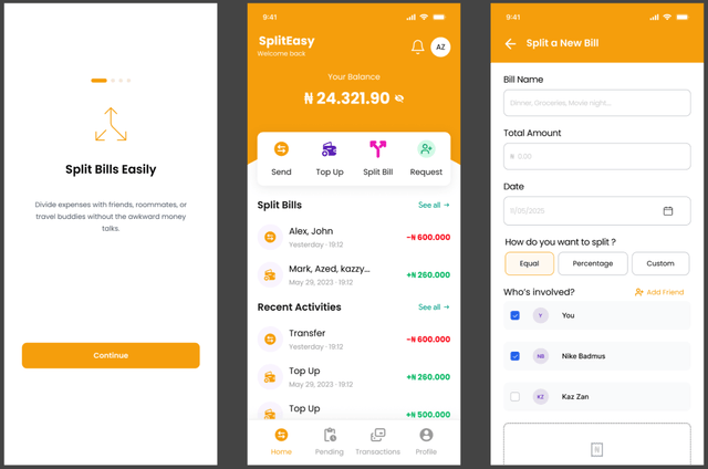 Payment Split App for Group Expenses