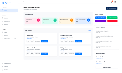 Virtual Classroom Platform